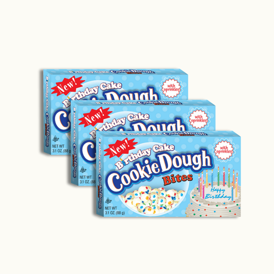 Birthday Cake Cookie Dough Bites 3.1oz box - Crunch n Crave