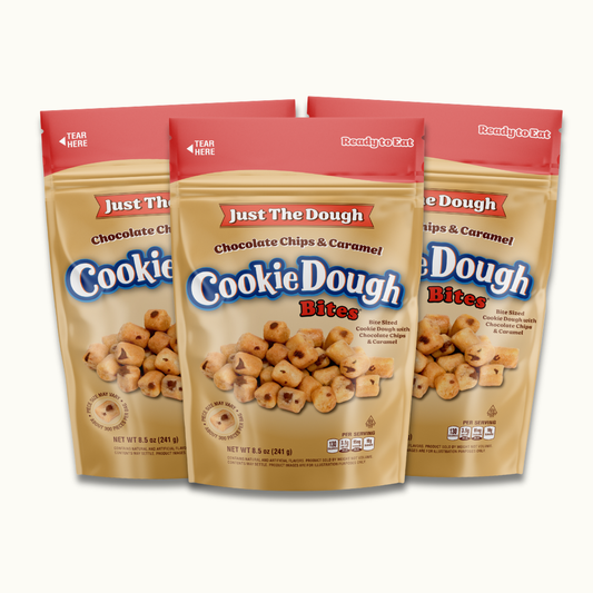 Just the Dough - Chocolate Chips & Caramel - Cookie Dough Bites - 8.5oz bag - Crunch n Crave