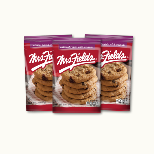 Oatmeal Raisin with Walnuts - Mrs. Fields - 2.1oz - Single Serve - Crunch n Crave