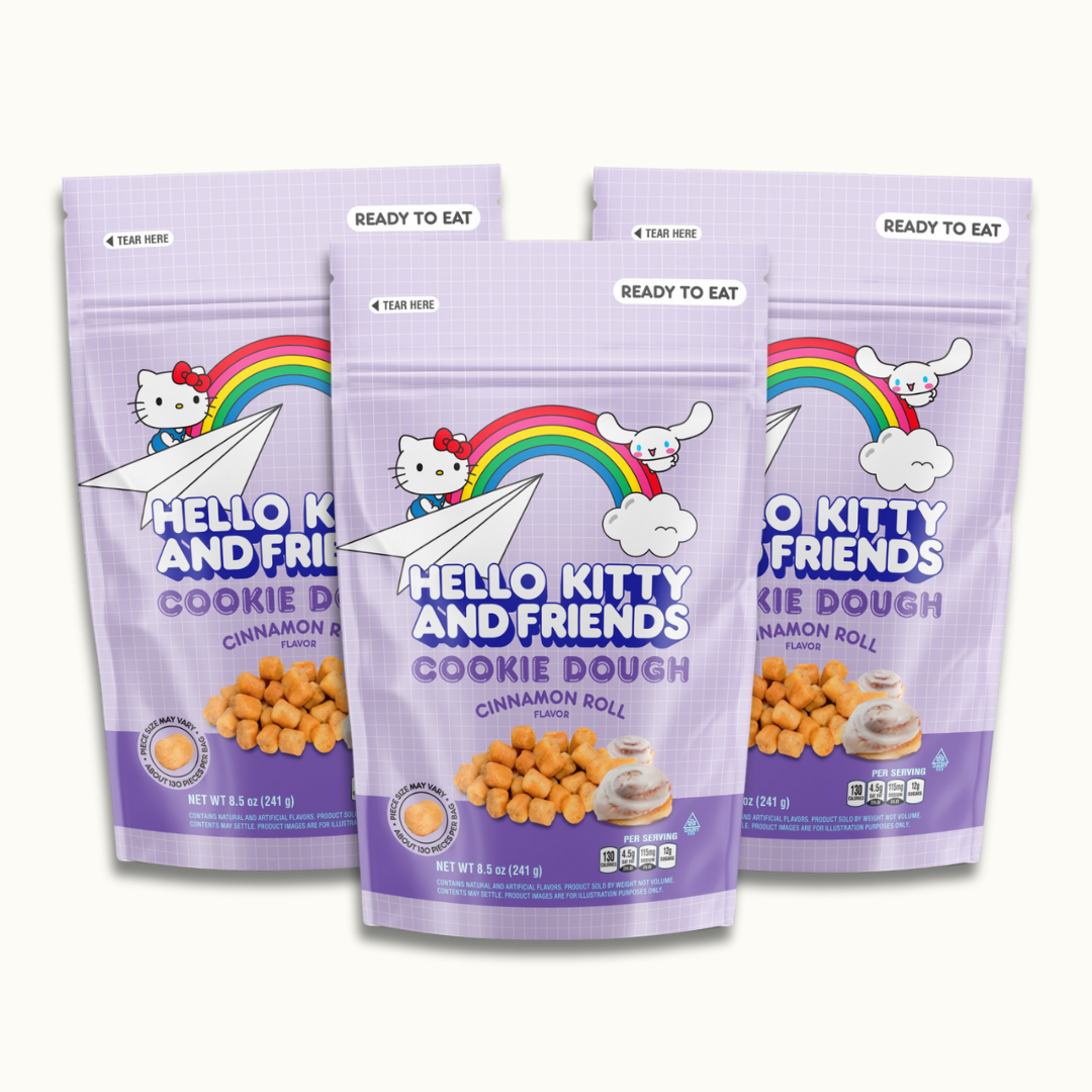 Hello Kitty and Friends Cookie Dough Cinnamon Roll 8.5oz  bag - Crunch n Crave