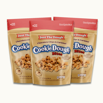 Just The Dough Chocolate Chips & Caramel Cookie Dough Bites 8.5oz - Crunch n Crave