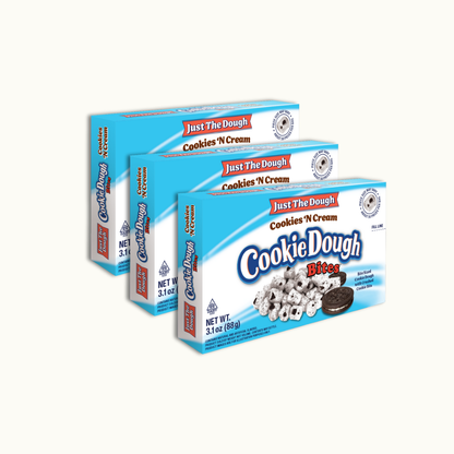 Just the Dough - Cookie n Cream - Cookie Dough Bites - 3.1oz box - Crunch n Crave 