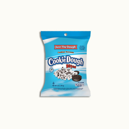 Just the Dough - Cookies N Cream - Cookie Dough Bites 5oz  peg bag - Crunch n Crave 