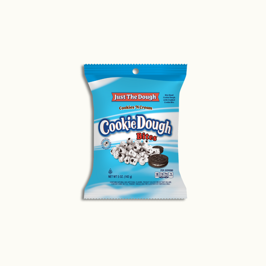 Just the dough- Cookies n Cream - Cookie dough bites - 5oz peg bag - Crunch n Crave