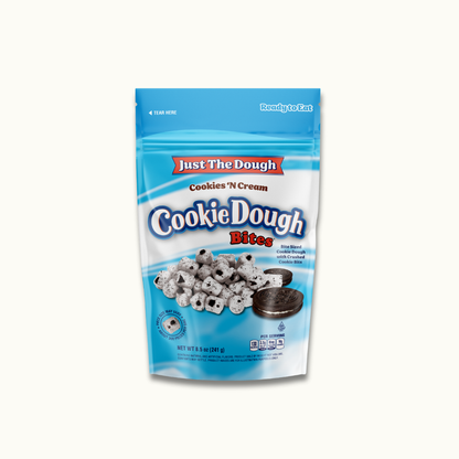 Just the Dough - Cookies n Cream - Cookie Dough Bites - 8.5oz bag - Crunch n Crave