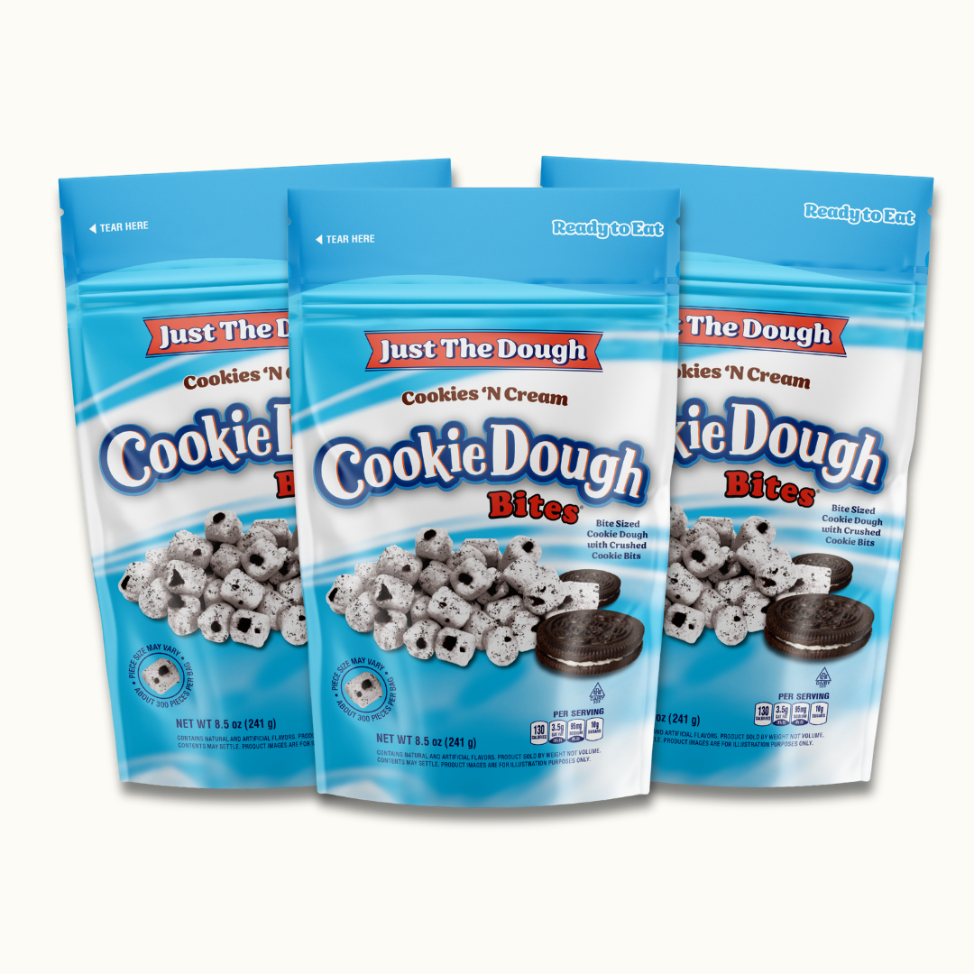 Just the Dough - Cookies n Cream - Cookie Dough Bites - 8.5oz bag- Crunch n Crave