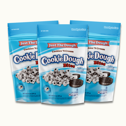 Just the Dough - Cookies n Cream - Cookie Dough Bites - 8.5oz bag- Crunch n Crave