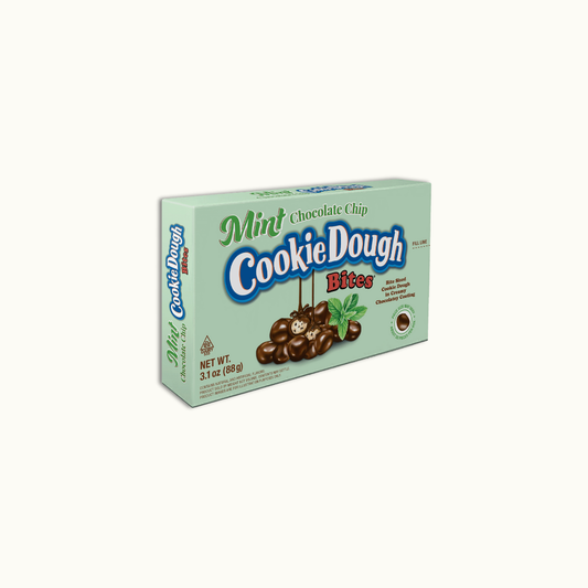 Mint Chocolate Chip Cookie Dough Bites 3.1oz box - Crunch n Crave 