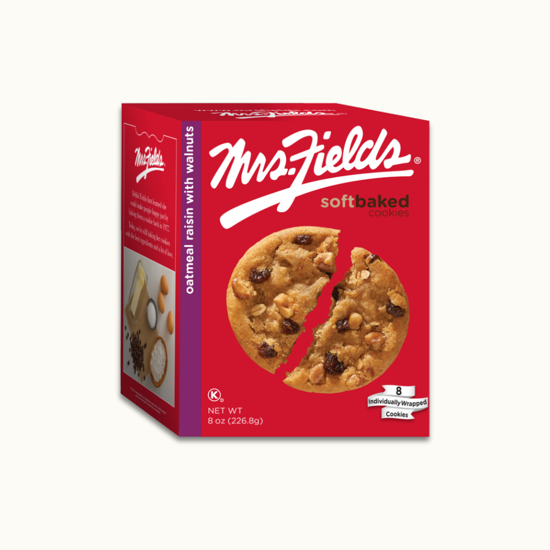 Oatmeal Raisin with Walnuts - Mrs. Fields - 8oz- Multi Pack - Crunch n Crave