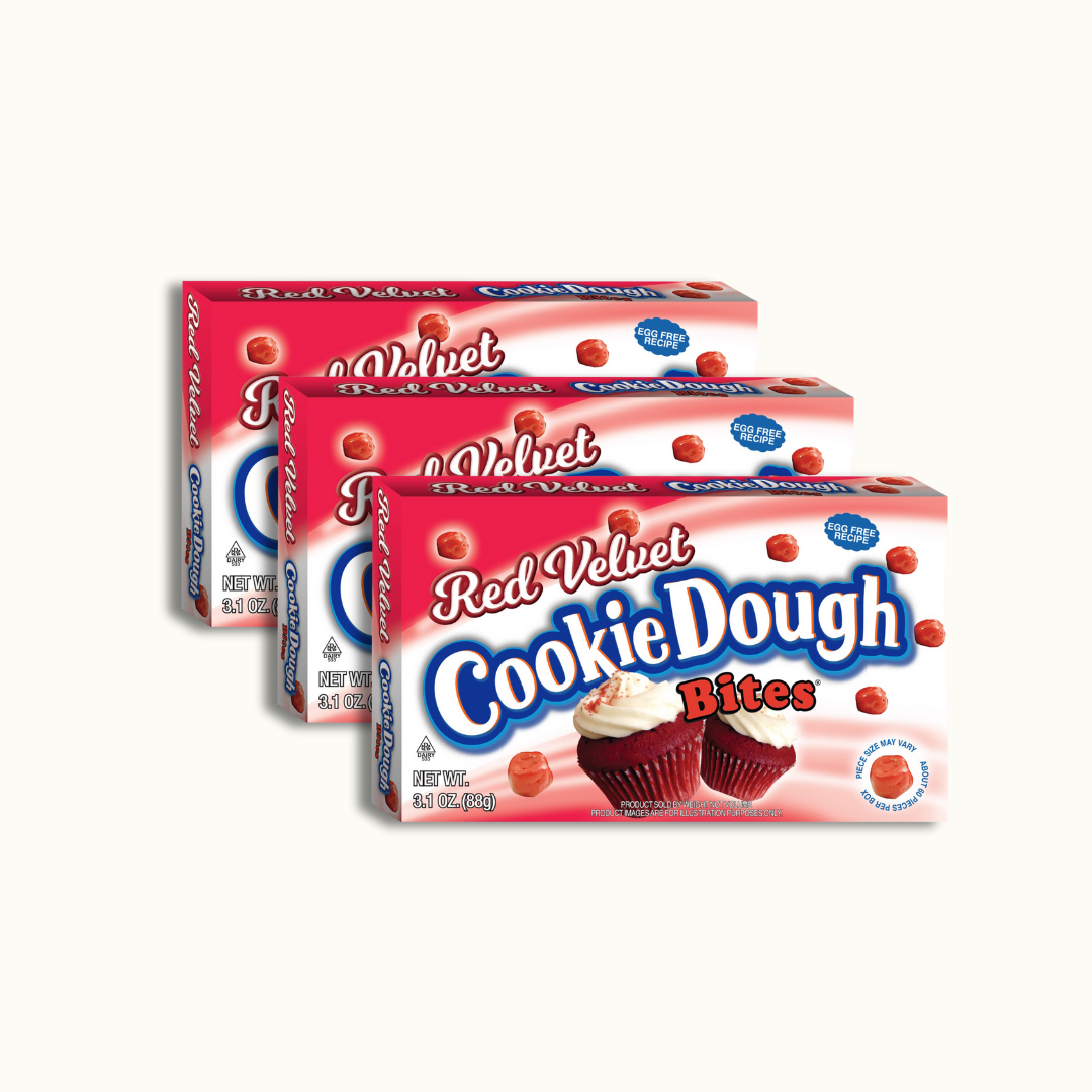 Red Velvet Cookie Dough Bites 3.1oz box - Crunch n Crave 