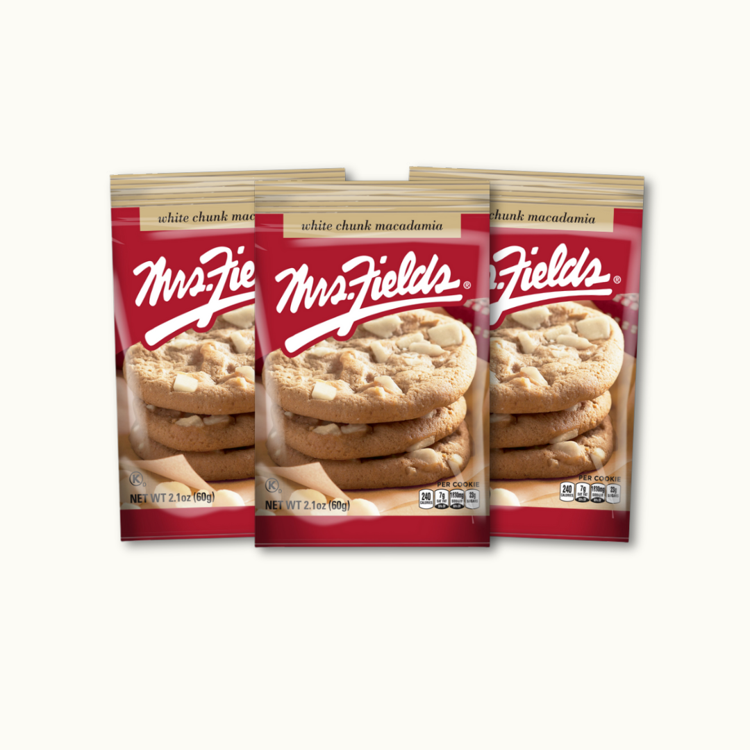 White Chunk Macadamia- Mrs. Fields - 2.1oz - Single Serve - Crunch n Crave