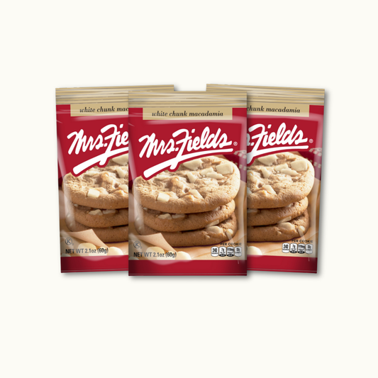 White Chunk Macadamia- Mrs. Fields - 2.1oz - Single Serve - Crunch n Crave
